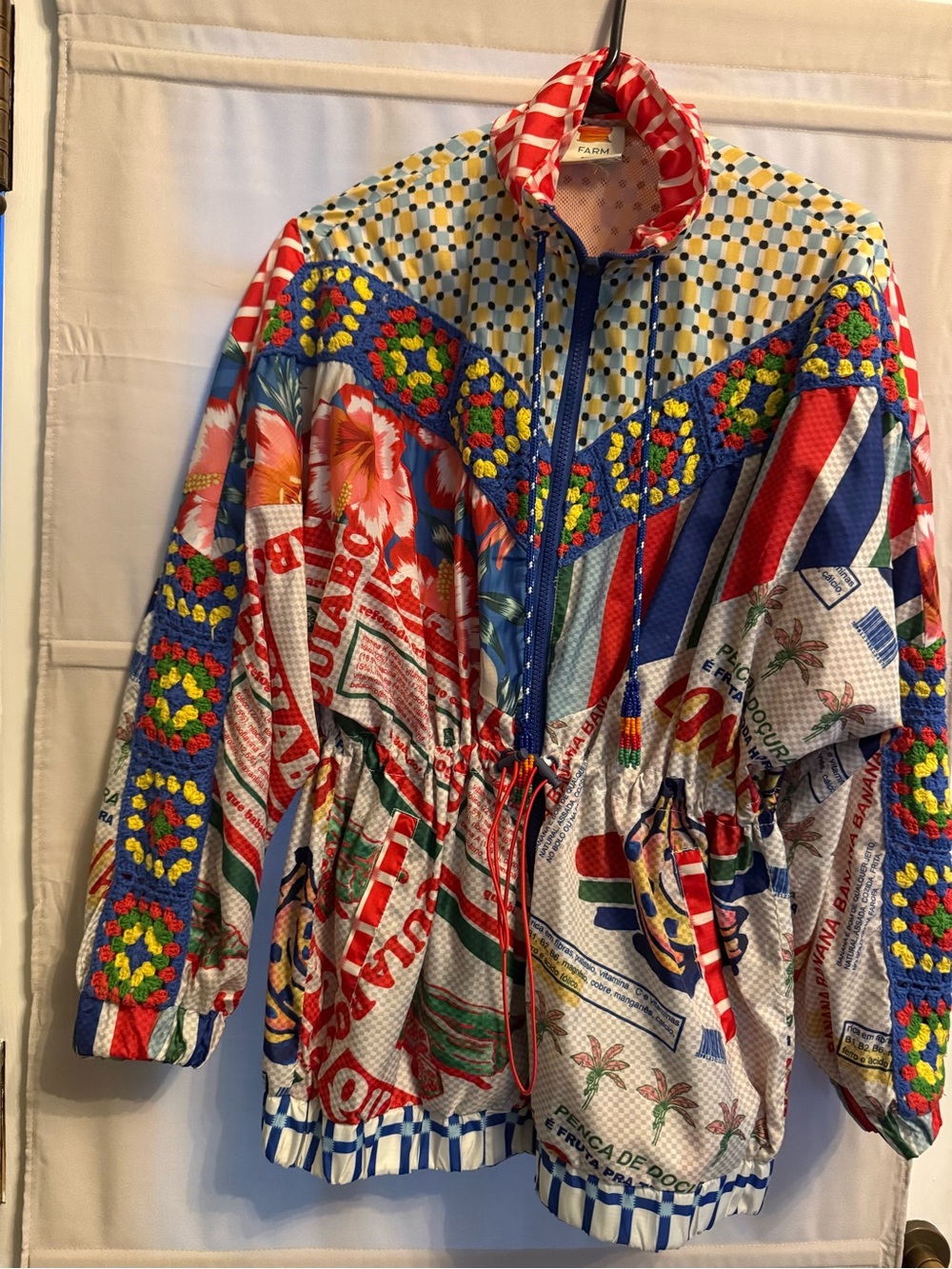 Farm Rio Colorful Printed Windbreaker Jacket - Picture 5 of 9